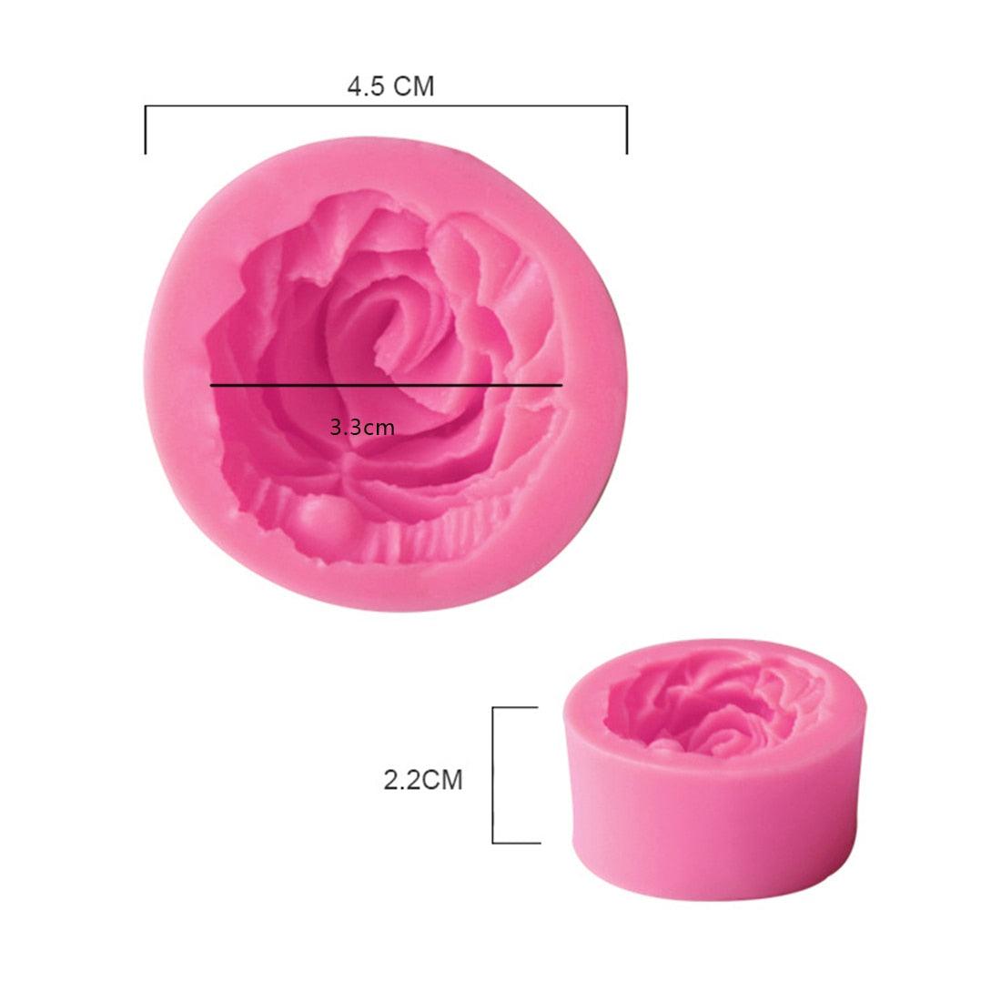 Cake Decorating Tools 3D Rose Flower Silicone Mold Gift Decorating Chocolate Cookie Soap Baking Molds Flower Bloom Rose Shape Silicone Soap 3D Cake Molds Cupcake Jelly Candy Chocolate Decoration Baking Tool Molds
