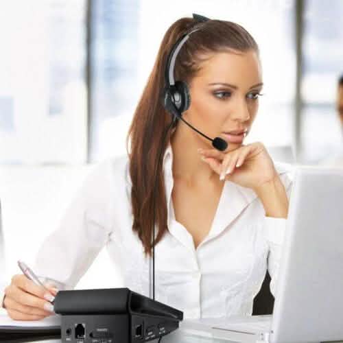 Call Center Dialpad Corded Headset Office Telephone with Corded Headset