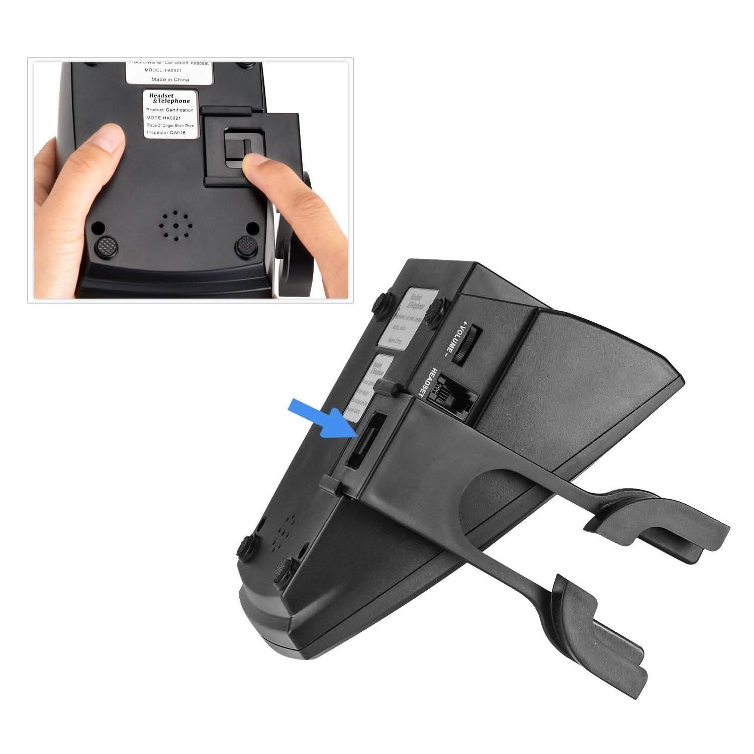 Call Center Dialpad Headset Telephone with Tone Dial Key Pad and Redial