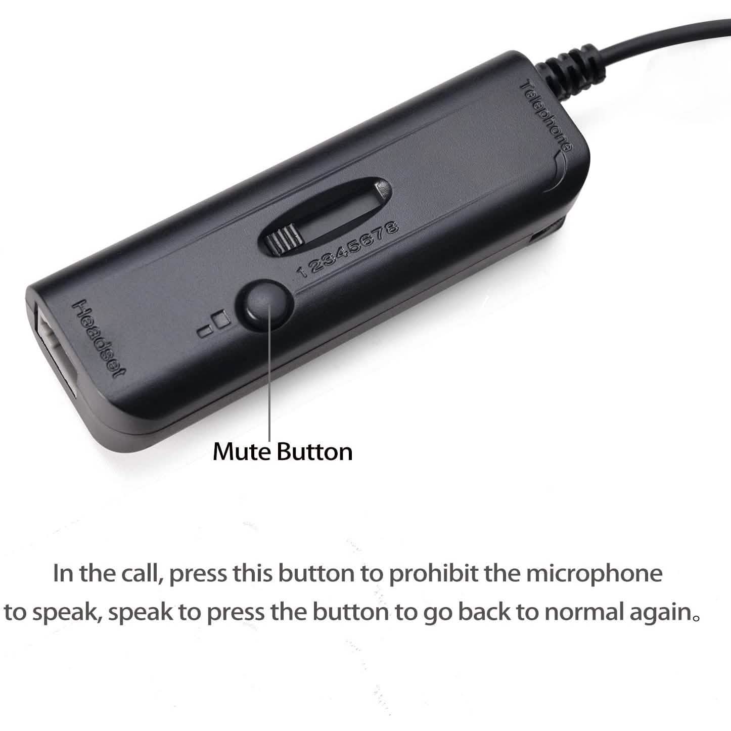 Call Center Hands-Free Noise Cancelling Corded Monaural Headset