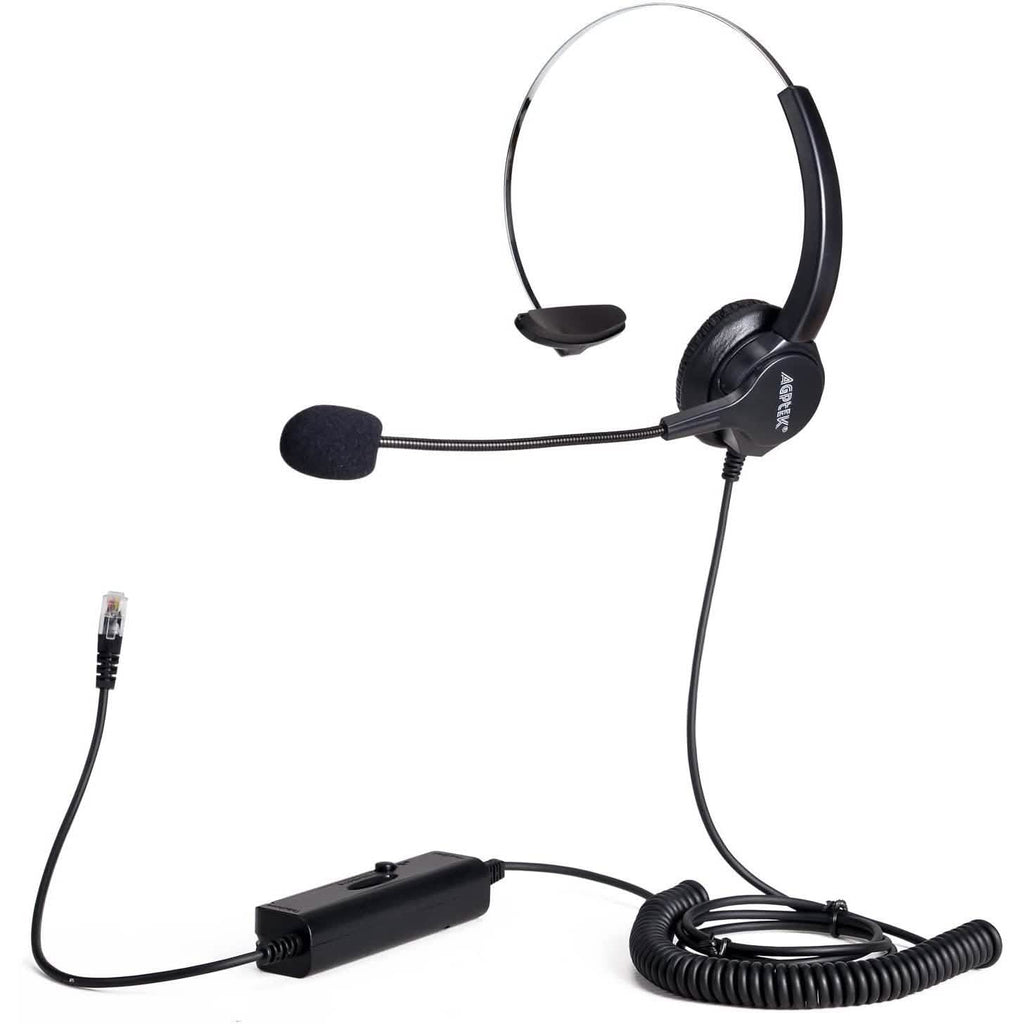 Call Center Hands-Free Noise Cancelling Corded Monaural Headset