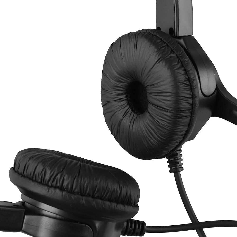 Call Center Noise Cancelling Corded Binaural Hands-free Headset with Microphone