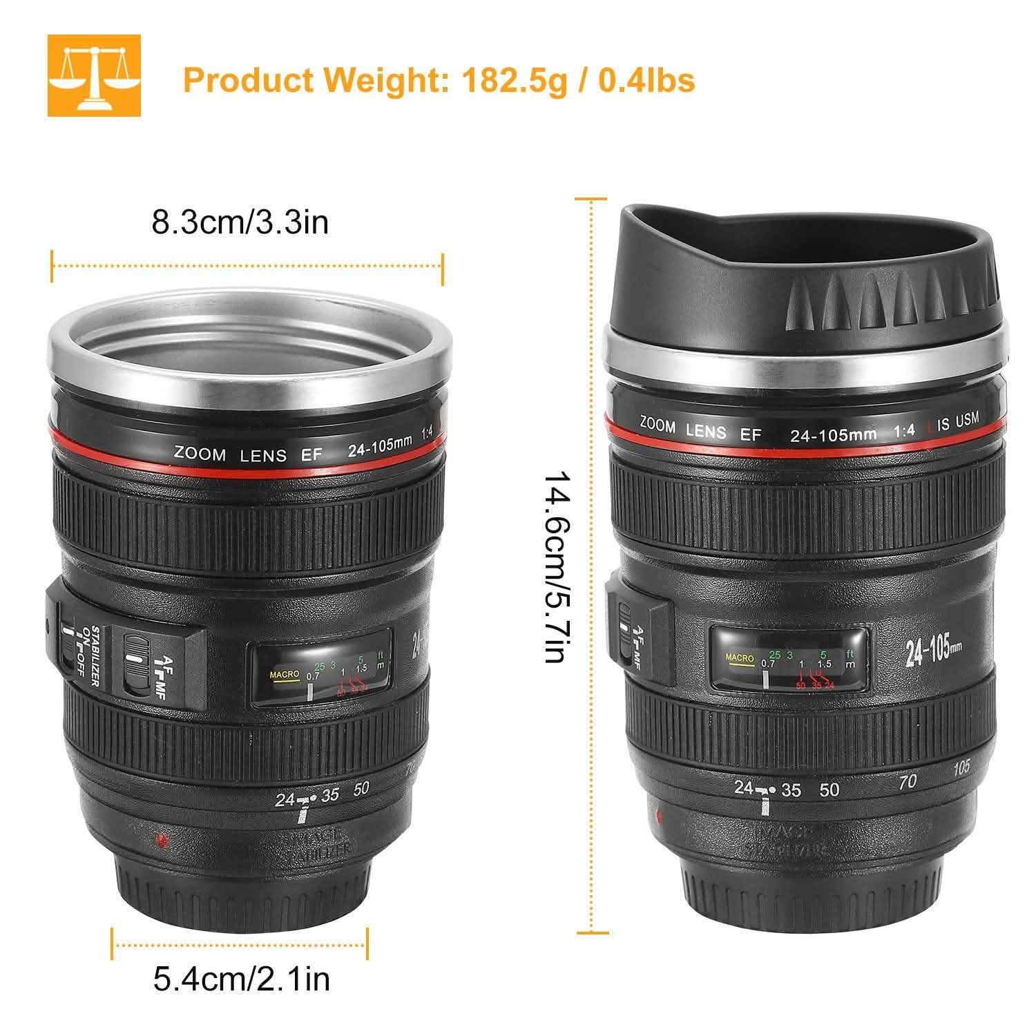 Camera Lens Coffee Mug Cup 13.6oz