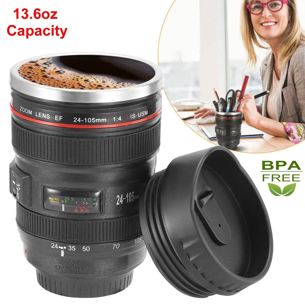 Camera Lens Coffee Mug Cup 13.6oz