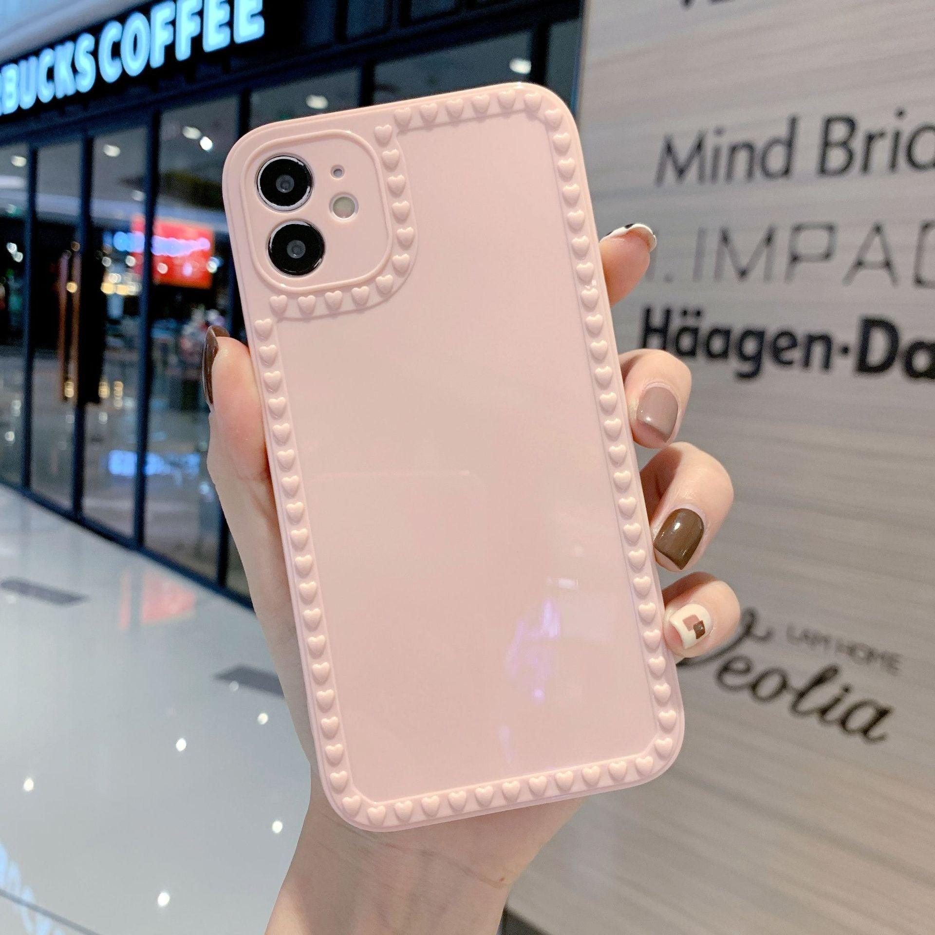 Candy Color Cute Shockproof Phone Case For iPhone 11 Pro Max Mini 7 8 Plus XR XS MAX Full Lens Soft Cover Cute And Fashionable Colorful Translucent Soft Silicone Case