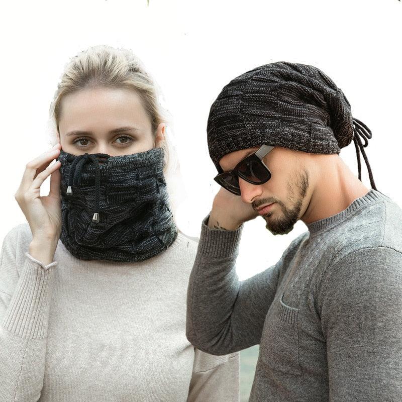Caps Warmer Bonnet Casual Cap Winter Beanie Hats Hat winter hat Bobble Hat Winter Balaclava Women Bandana Baotou Cap Scarf Warm Thick Beanie Skellies Women Girls Cable Knit Soft Cute Beanie with Ears Detachable Pompom Fur Hat Girls