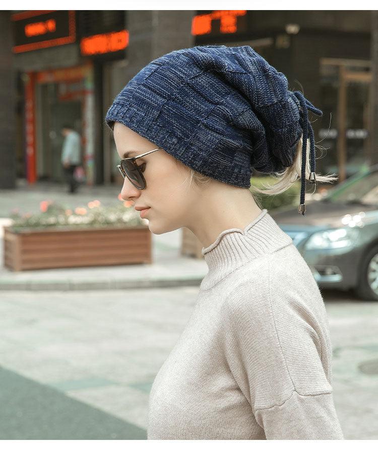 Caps Warmer Bonnet Casual Cap Winter Beanie Hats Hat winter hat Bobble Hat Winter Balaclava Women Bandana Baotou Cap Scarf Warm Thick Beanie Skellies Women Girls Cable Knit Soft Cute Beanie with Ears Detachable Pompom Fur Hat Girls