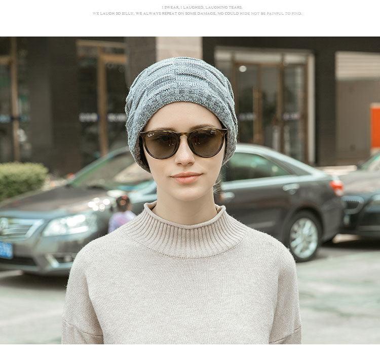 Caps Warmer Bonnet Casual Cap Winter Beanie Hats Hat winter hat Bobble Hat Winter Balaclava Women Bandana Baotou Cap Scarf Warm Thick Beanie Skellies Women Girls Cable Knit Soft Cute Beanie with Ears Detachable Pompom Fur Hat Girls