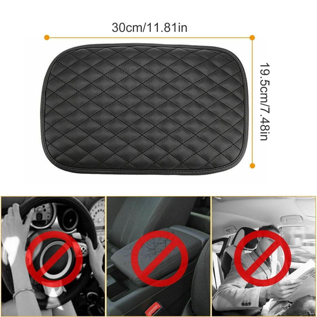 Car Armrest Pad Cover PU Leather Fit for SUV Truck Car