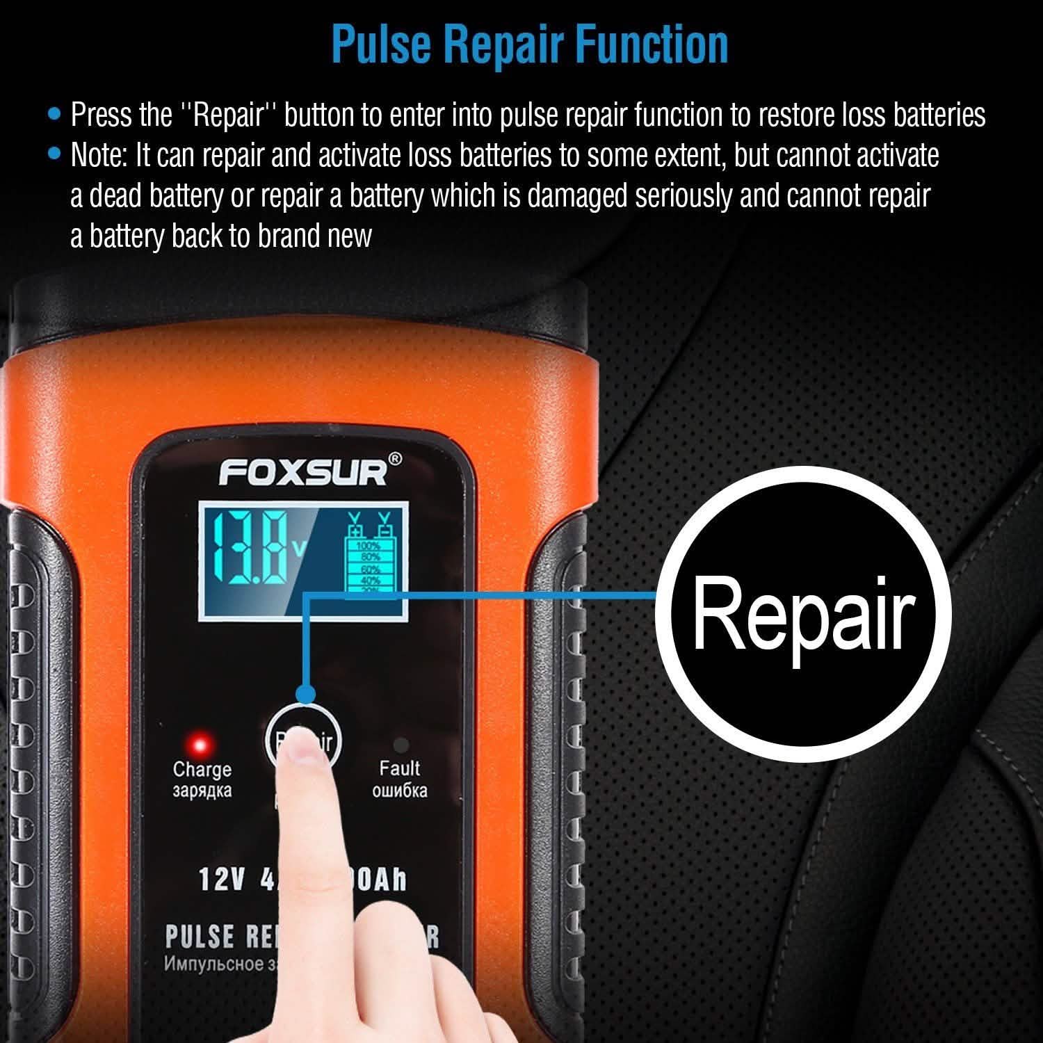 Car Battery Charger 12V 5A Recover Pulse Repair