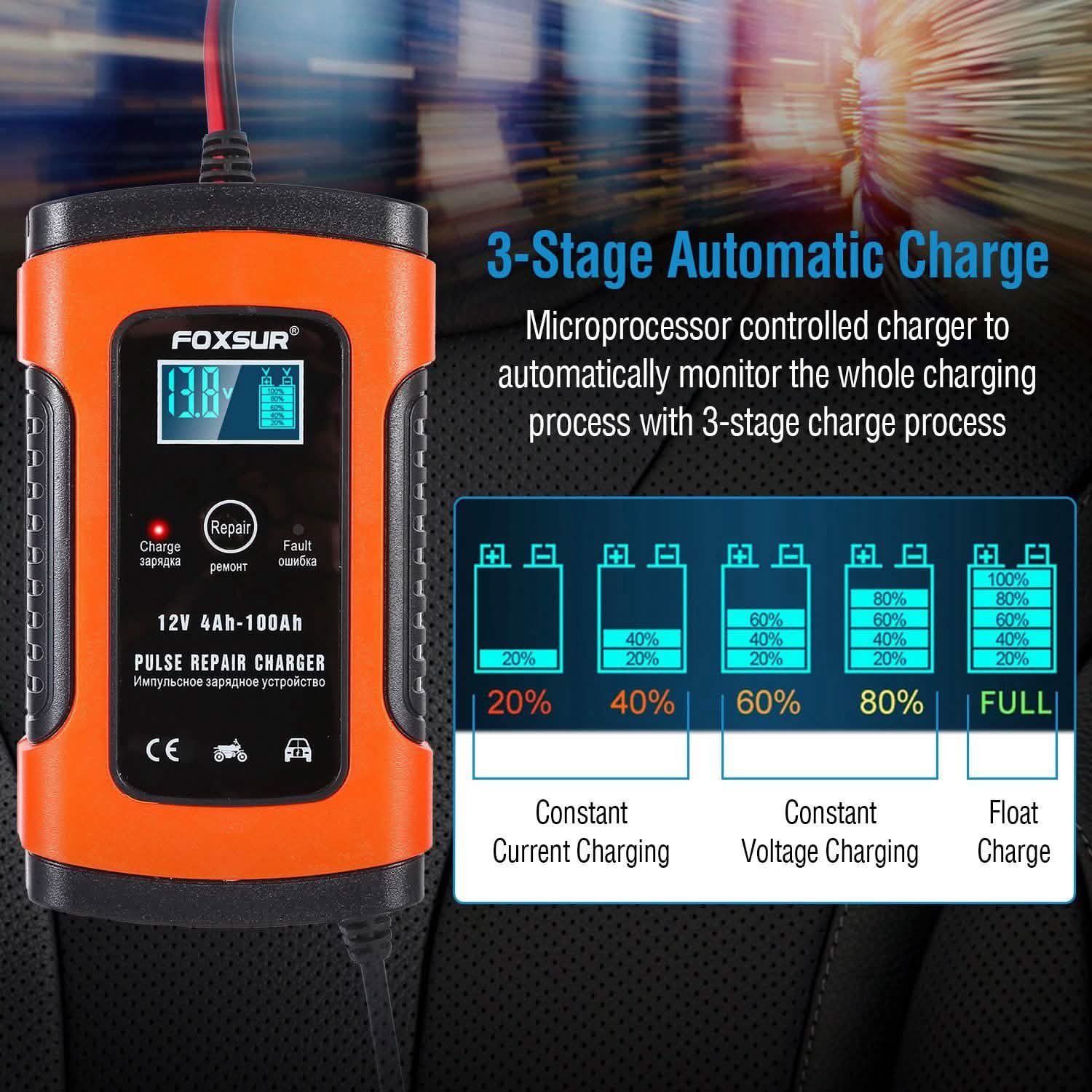 Car Battery Charger 12V 5A Recover Pulse Repair