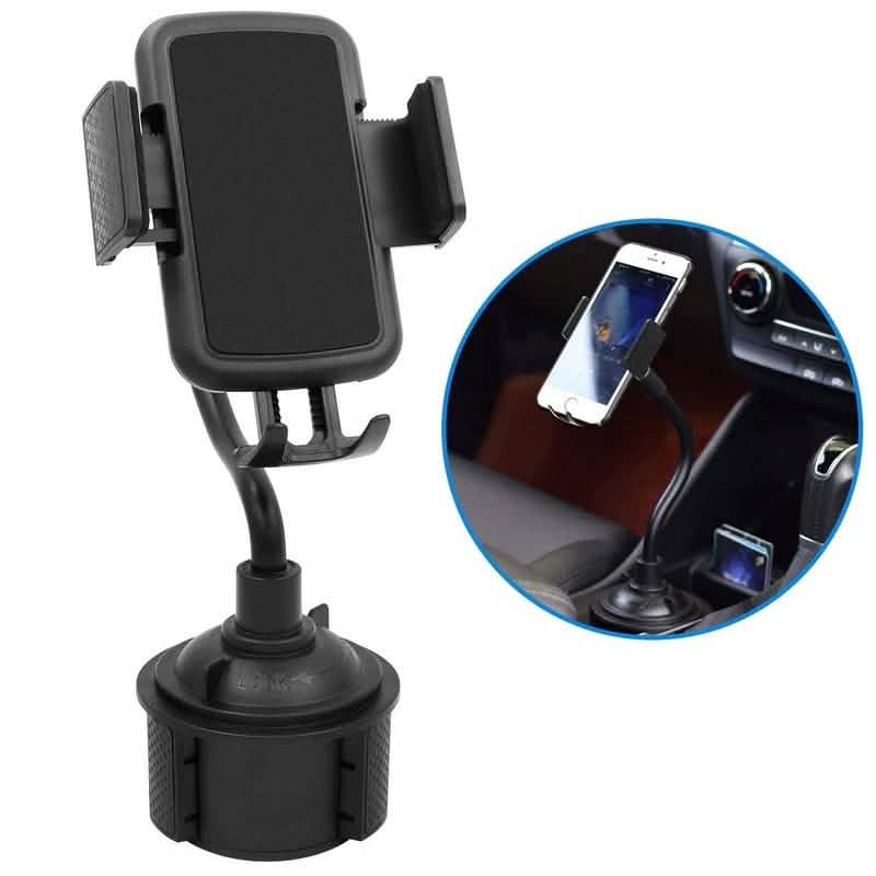 Car Cup Holder Phone Mount Adjustable Gooseneck Phone Stand