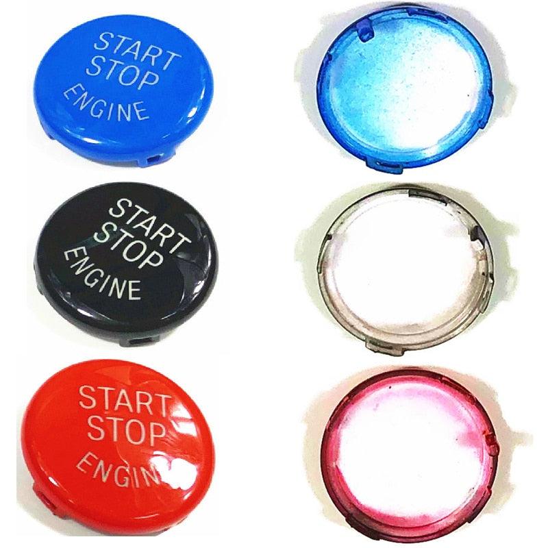 Car Engine Start Button Replace Cover Stop Switch Accessories Start Stop Engine Button Switch Cover Engine Switch Power Ignition Start Stop Button Replacement Car Decor