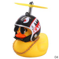 Car Goods Gift Broken Wind Helmet Small Yellow Duck Car Decoration Accessories Wind-breaking Wave-breaking Duck Cycling DecDuck Car Dashboard Decorations Rubber Duck Car Ornaments Cool Duck with Propeller Helmet Sunglasses Gold Chain or