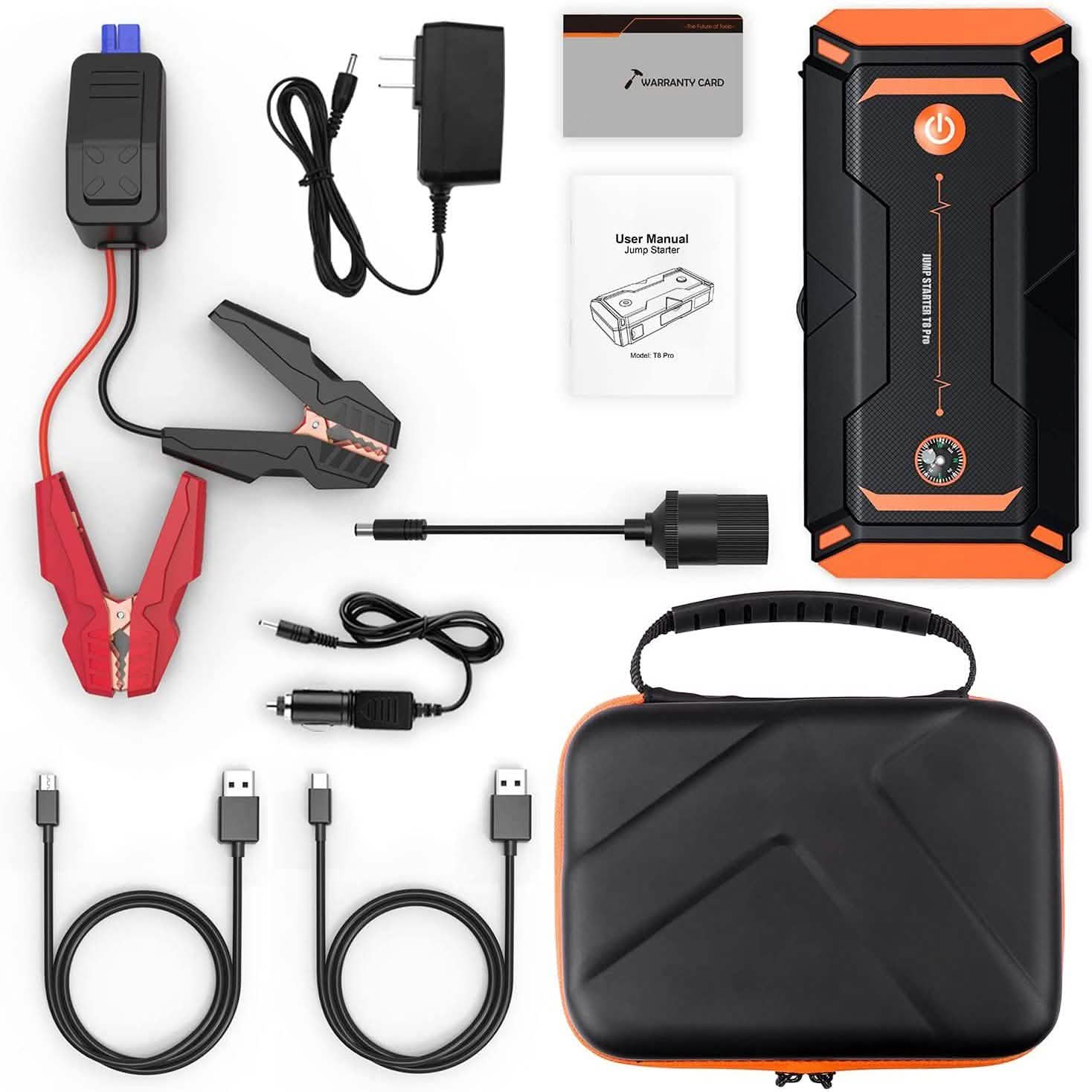Car Jump Starter 1200A Peak 18000mAh