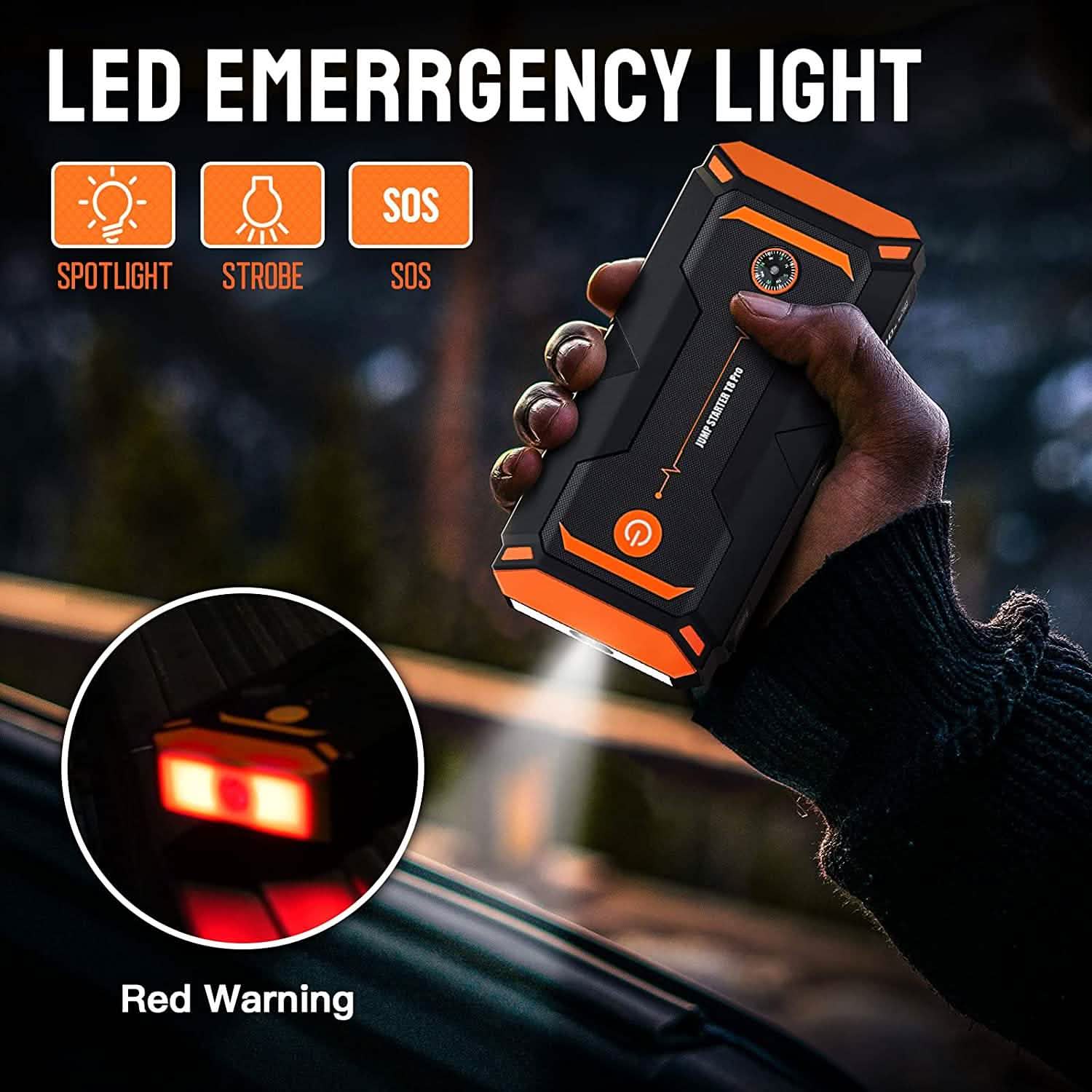 Car Jump Starter 1200A Peak 18000mAh