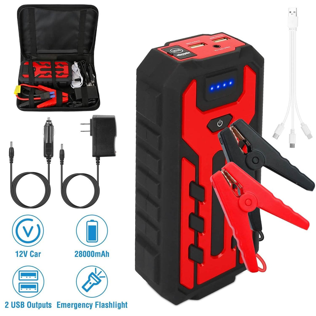 Car Jump Starter Booster with 4 Modes LED Flashlight