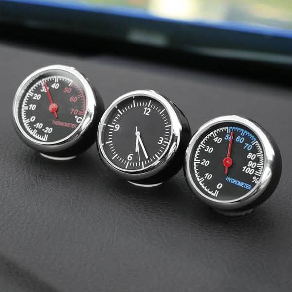 Car Mini Watch Clock Hygrometer Thermometer