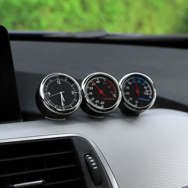 Car Mini Watch Clock Hygrometer Thermometer