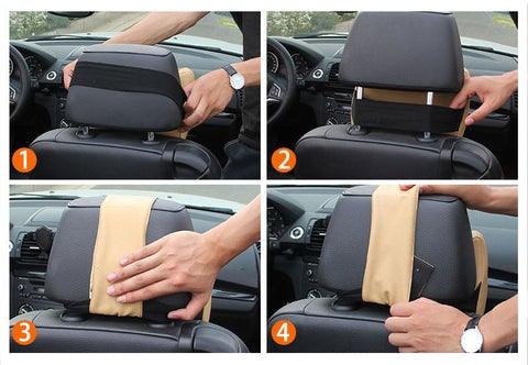Car Neck Pillow Adjustable Head Restraint 3D Memory Foam  Car Neck Support Pillow Neck Pain Relief Auto Headrest Travel Pillow Neck Support Holder Seat Pillow Adjustable Car Neck Pillow Premium Interior Accessories Headrest Support for Driver