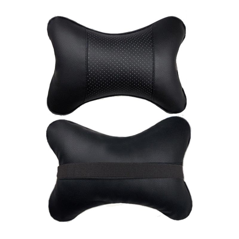 Car Neck Pillows Headrest Relief Filled Fiber Universal Car Pillow Both Side Pu Leather 1pcs Pack Headrest For Car Neck Pillows Both Side Pu Leather Headrest Head Pain Relief Filled Fiber Universal Car Pillow Neck Pillow Softness Car Headrest Pillow