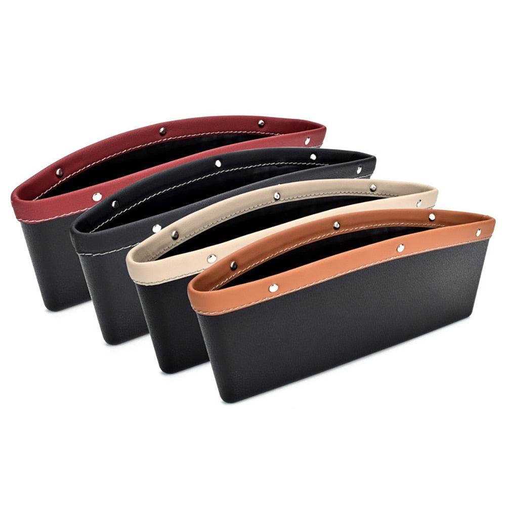 Car Organizer Storage Car Seat Slit Gap Pocket Multifunctional Driver Seat Catcher Cup Holder Car Accessories PU Leather Car Seat Gap Organizer Universal Fit Storage Pockets Adjust Set Car Seat Crevice Storage Box Helps Reduce Distracted Driving