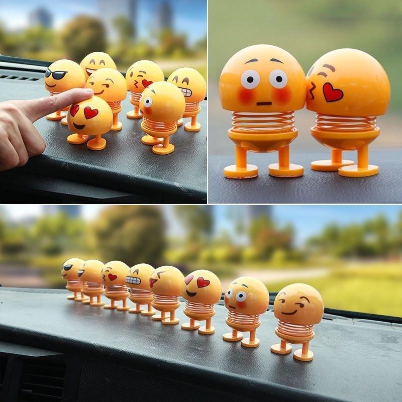 Car Ornaments Bobblehead Nod Dolls Cute Cartoon Funny Wobble Head Robot Lovely Car Dashboard Decoration Auto Facial Expression Shaking Head Toys Car Ornaments Bobblehead Nod Dolls Cute Cartoon Funny Wobble Head Robot Lovely Car Dashboard Decor