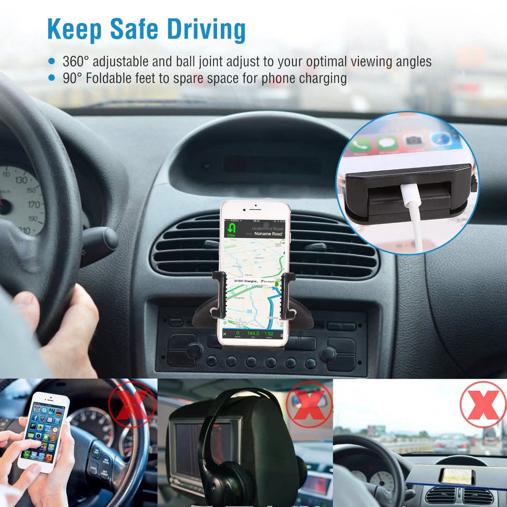 Car Phone Holder CD Slot Phone Mount 360 Rotatable