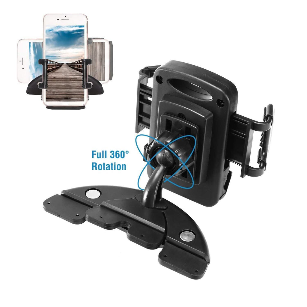 Car Phone Holder CD Slot Phone Mount 360 Rotatable