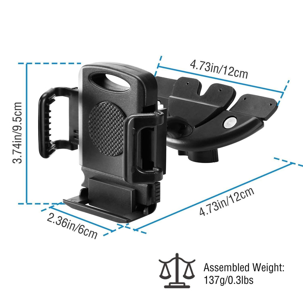 Car Phone Holder CD Slot Phone Mount 360 Rotatable