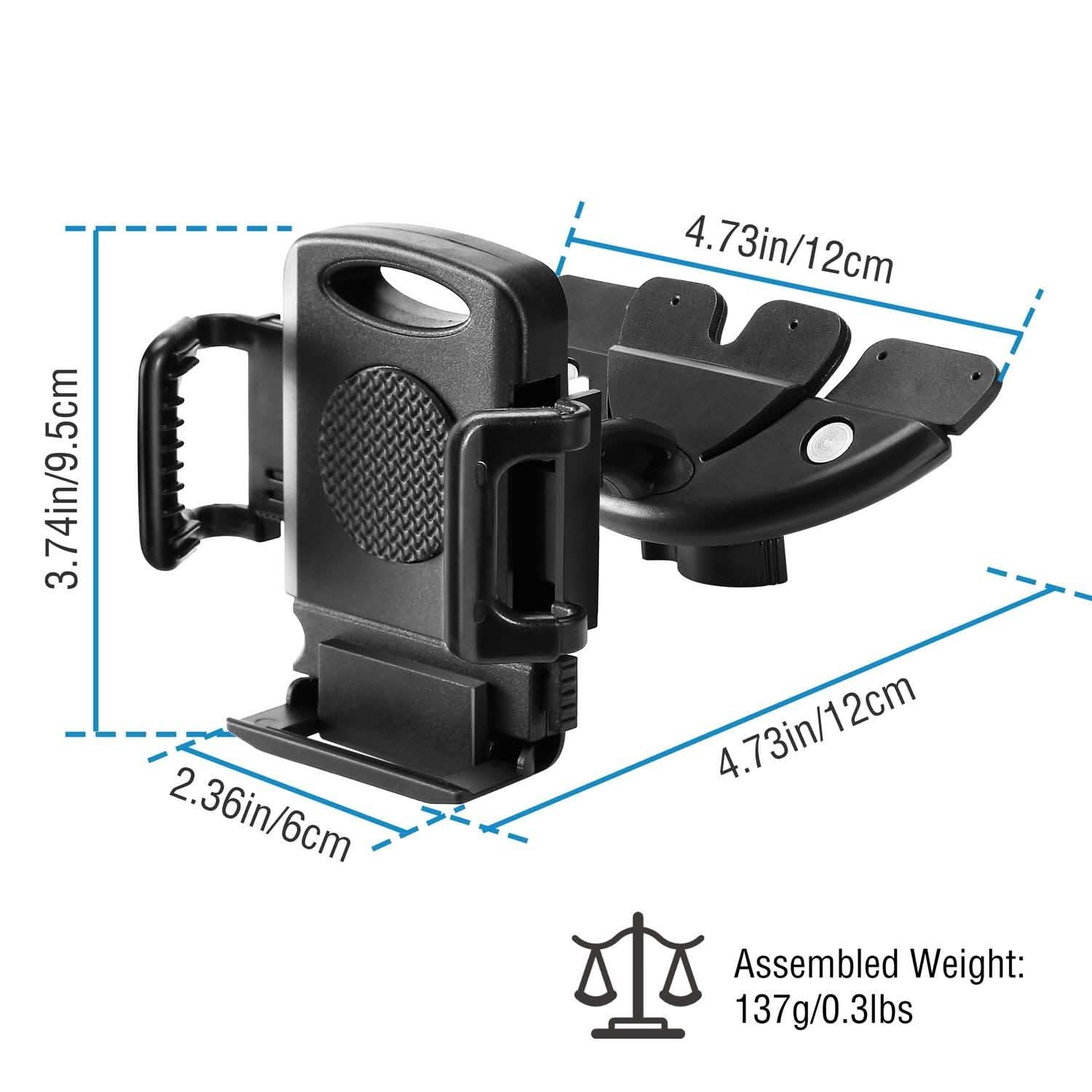 Car Phone Holder CD Slot Phone Mount 360 Rotatable