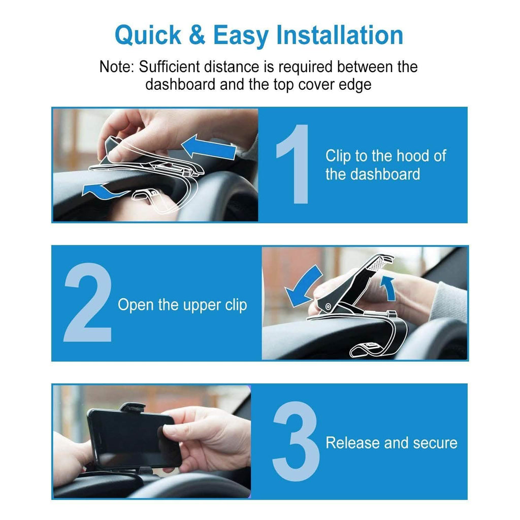 Car Phone Mount Non-Slip Dashboard Phone Holder