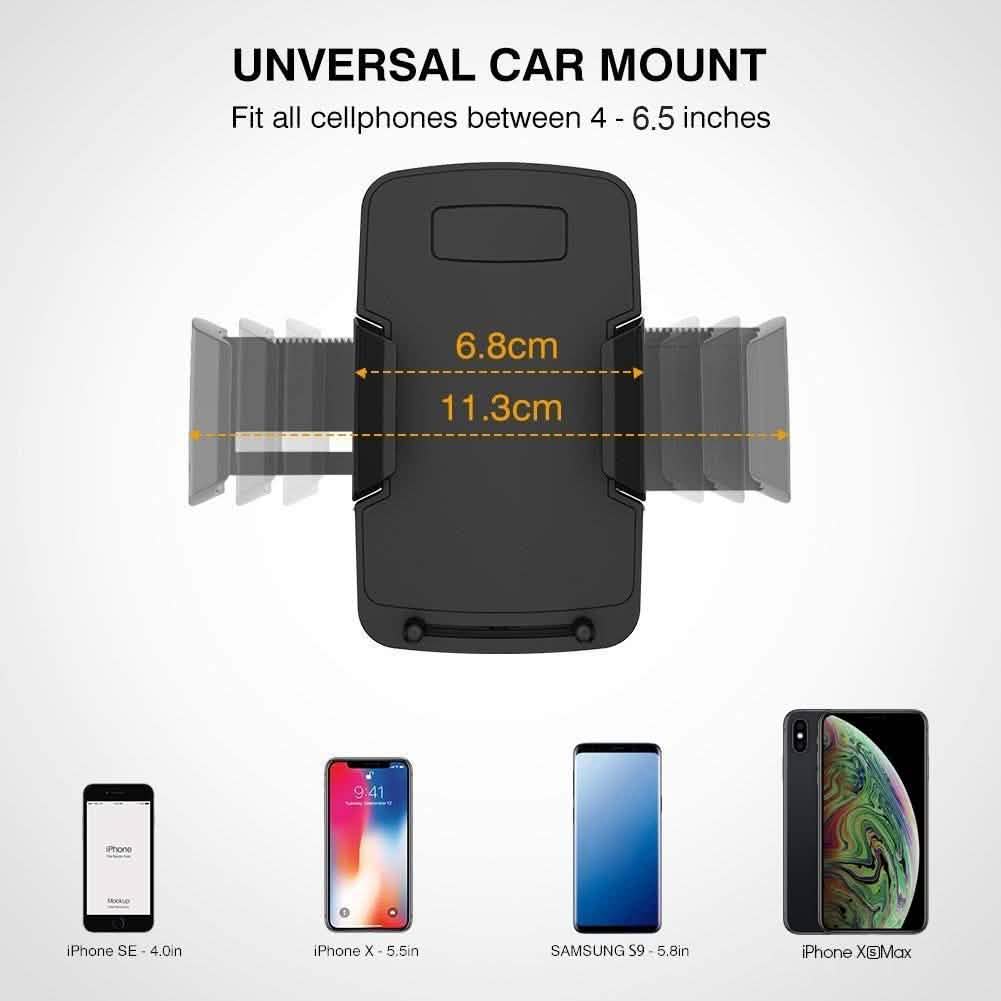 Car Phone Mount, VUP Windshield Phone Holder Car Mount