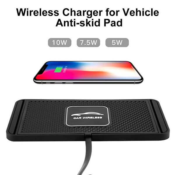 Car QI Wireless Phone Charger Non Slip Pad Mat Fast Charging