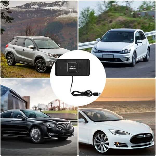 Car QI Wireless Phone Charger Non Slip Pad Mat Fast Charging