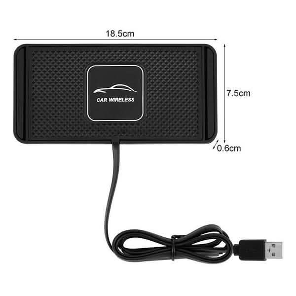 Car QI Wireless Phone Charger Non Slip Pad Mat Fast Charging