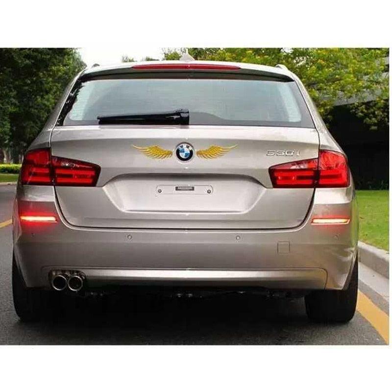 Car Stickers Metal 3D Double-sided Tape Stick 1 Pair Gold Sliver Wing Decals Decorations Emblem Logo Badge Bumper Trunk Tailgate Window Angel Wings Emblem 3D Metal Car Auto Symbol Motorcycle Car Styling Tools Accessories