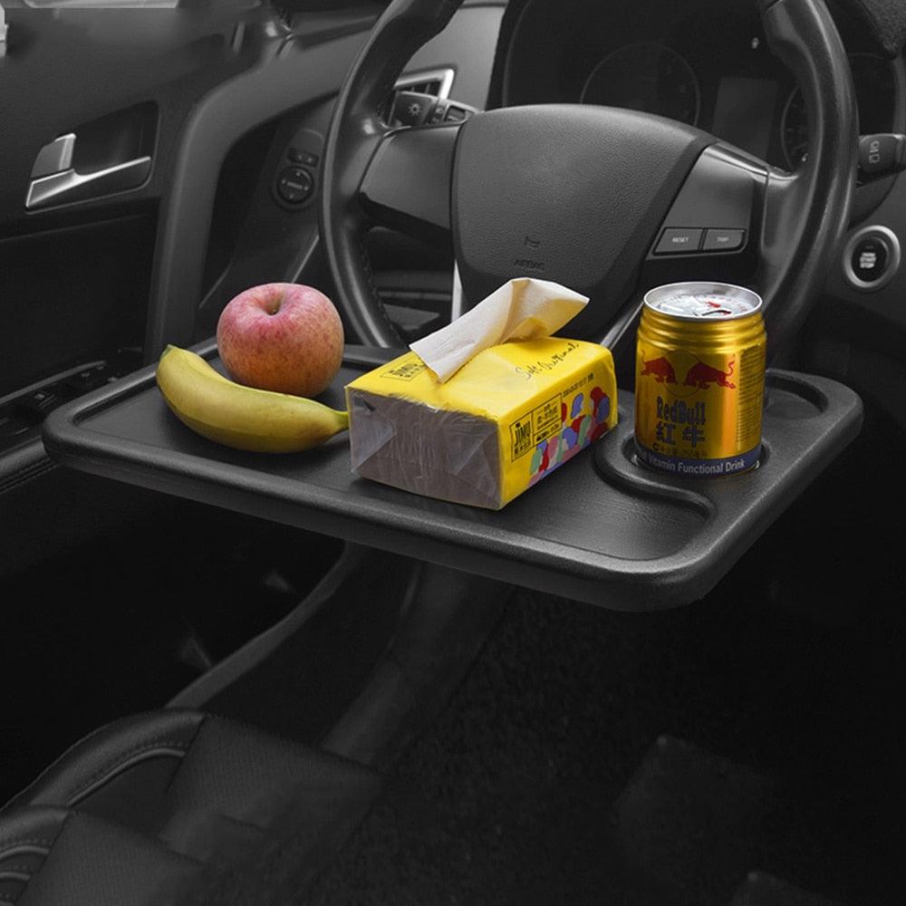 Car Table Steering Wheel Eat Work Cart Drink Food Coffee Goods Auto Steering Wheel Desk Holder Tray Car Laptop Computer Desk Mount Stand Seat Table Back Seat Headrest Tray for Eating Food Drink Writing Laptop Steering Wheel Tray