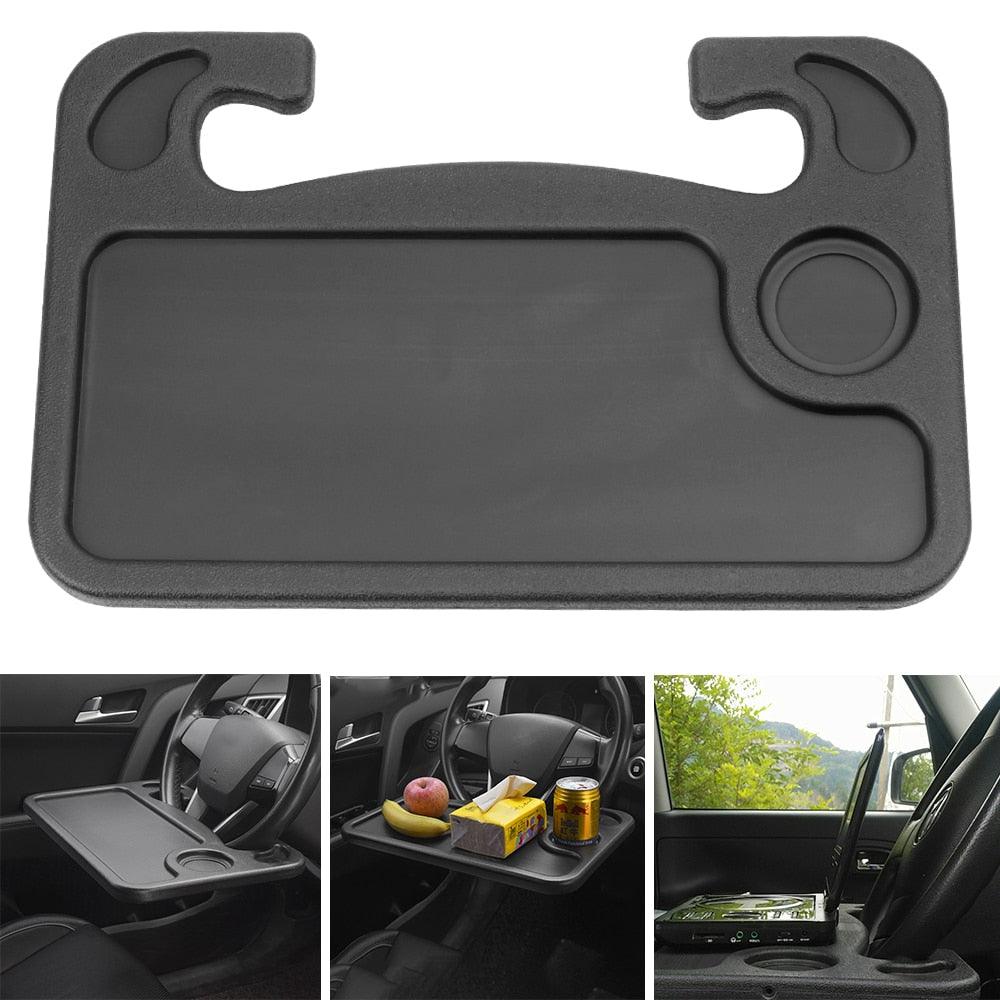 Car Table Steering Wheel Eat Work Cart Drink Food Coffee Goods Auto Steering Wheel Desk Holder Tray Car Laptop Computer Desk Mount Stand Seat Table Back Seat Headrest Tray for Eating Food Drink Writing Laptop Steering Wheel Tray