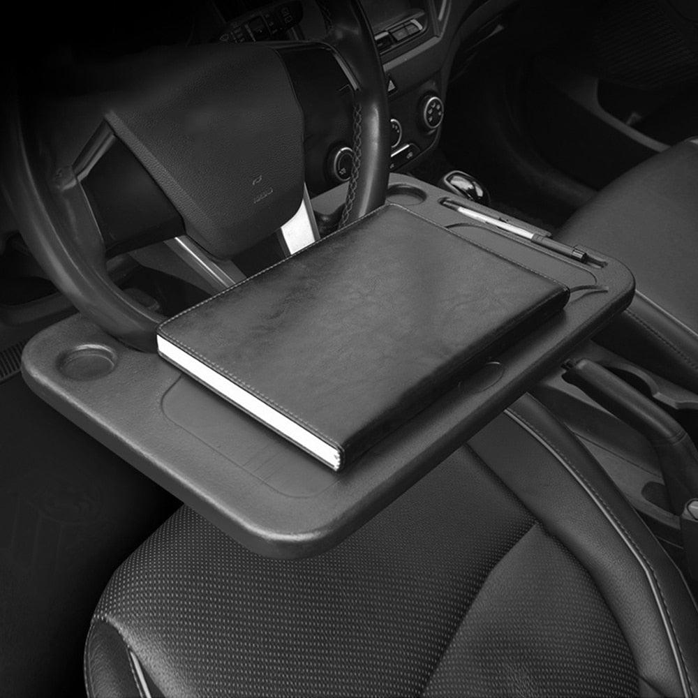 Car Table Steering Wheel Eat Work Cart Drink Food Coffee Goods Auto Steering Wheel Desk Holder Tray Car Laptop Computer Desk Mount Stand Seat Table Back Seat Headrest Tray for Eating Food Drink Writing Laptop Steering Wheel Tray