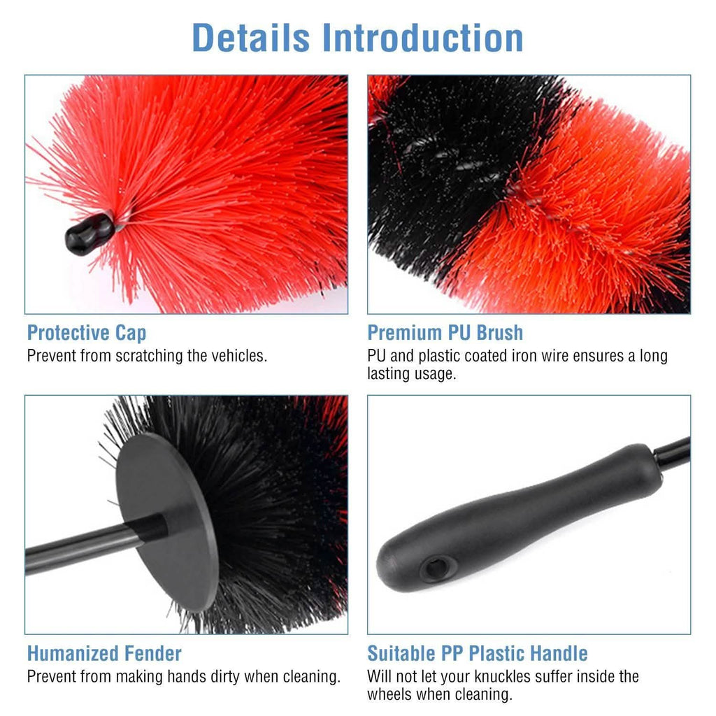 Car Wheel Brush Rims Tire Seat Engine Wash Cleaning Tool