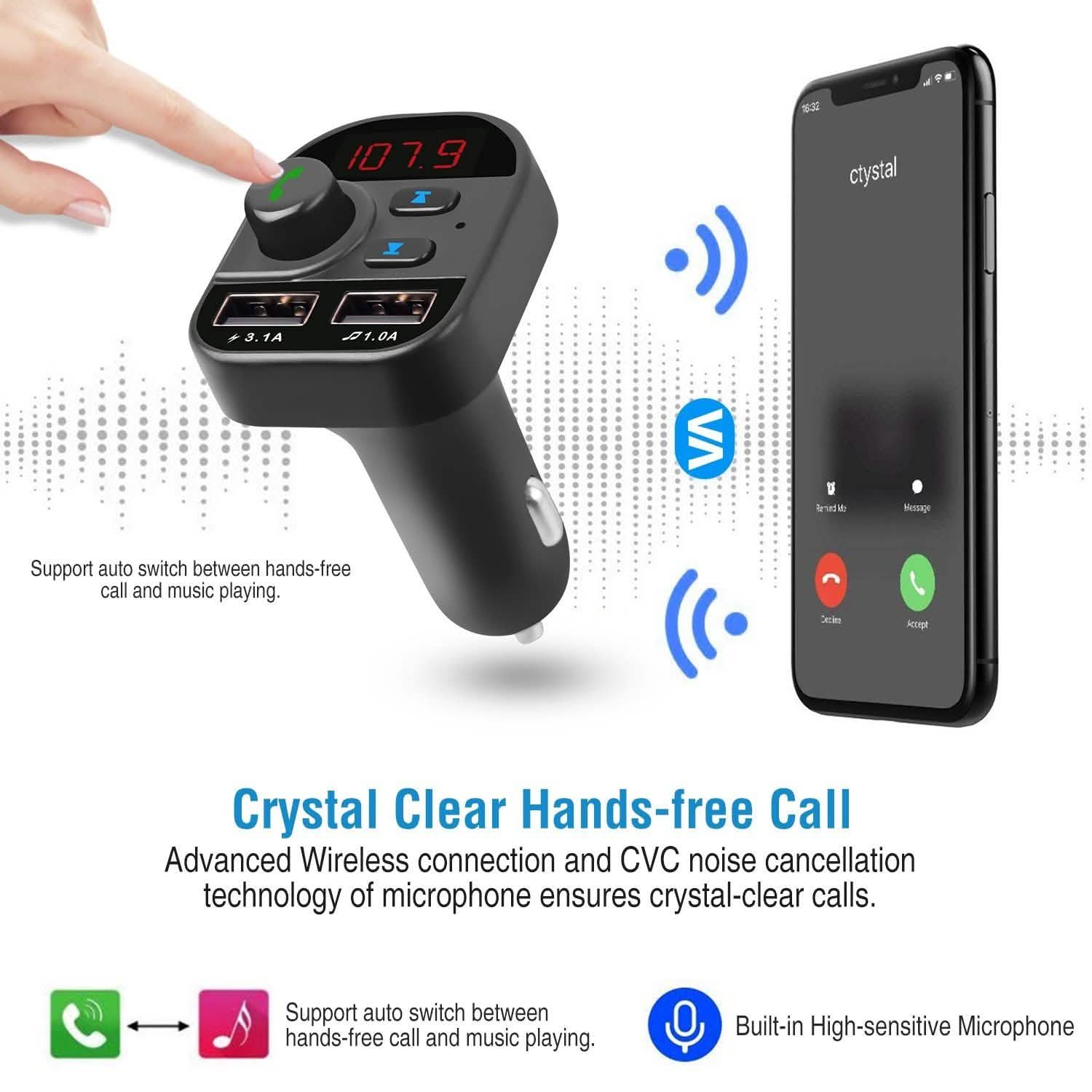Car Wireless V5.1 FM Transmitter