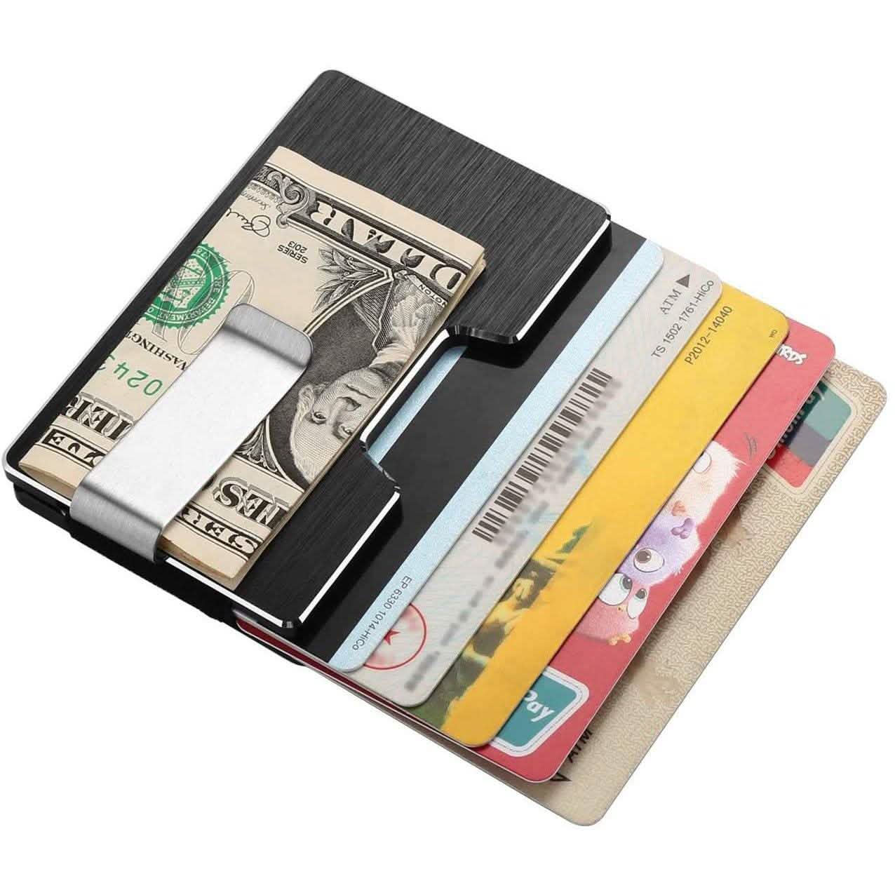 Carbon Fiber Pocket Money Clip Wallet with RIFD Card Blocking