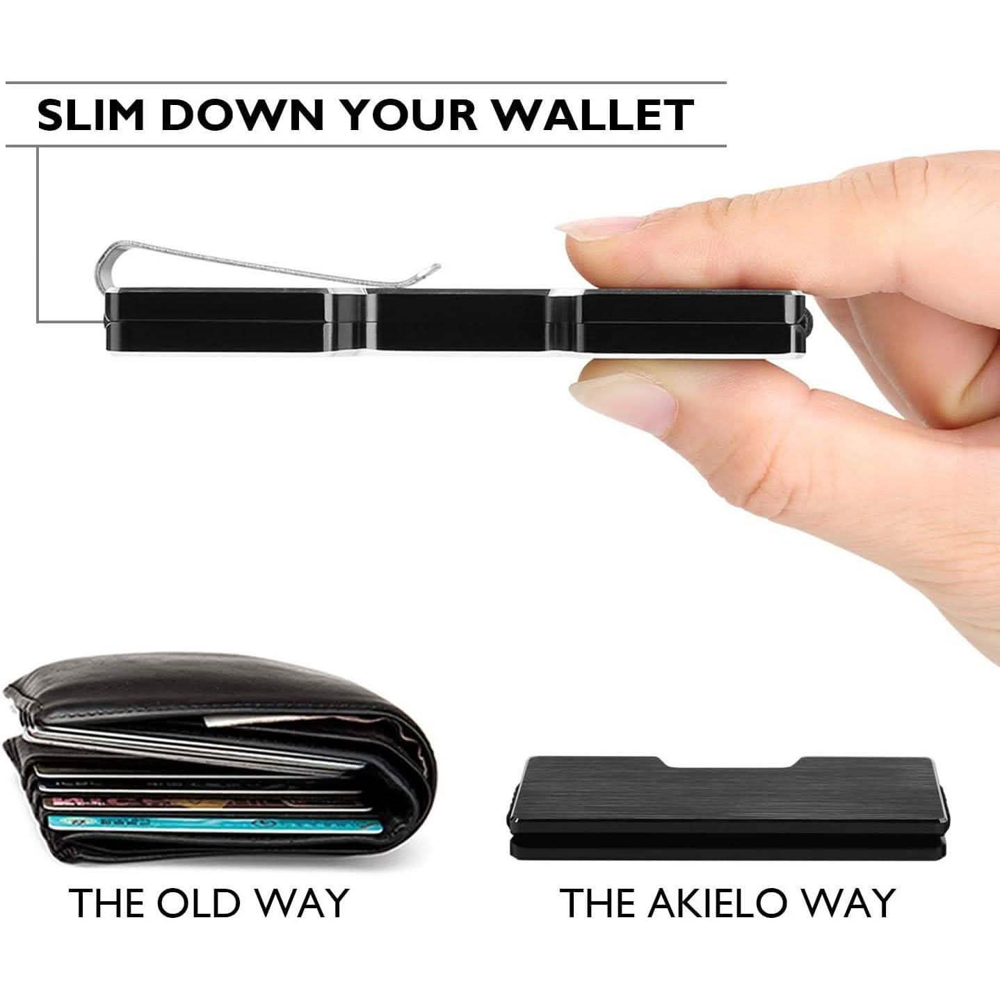 Carbon Fiber Pocket Money Clip Wallet with RIFD Card Blocking