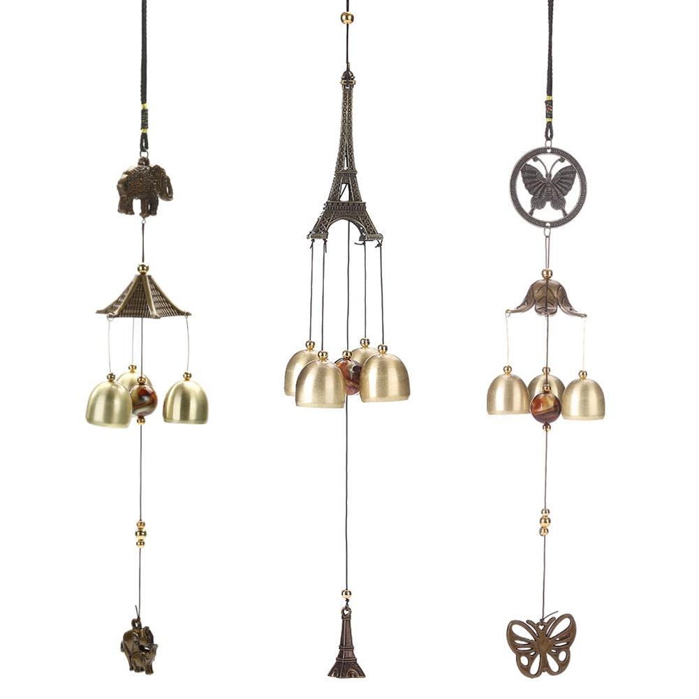 Carillon Outdoor Living Wind Chimes Garden Tubes Bells Copper 3 Bells Living Yard Door Window Hanging Wind Chimes Home Decor Wind Bells for Glory Mother’s Love Gift Garden Backyard Church Hanging Decor