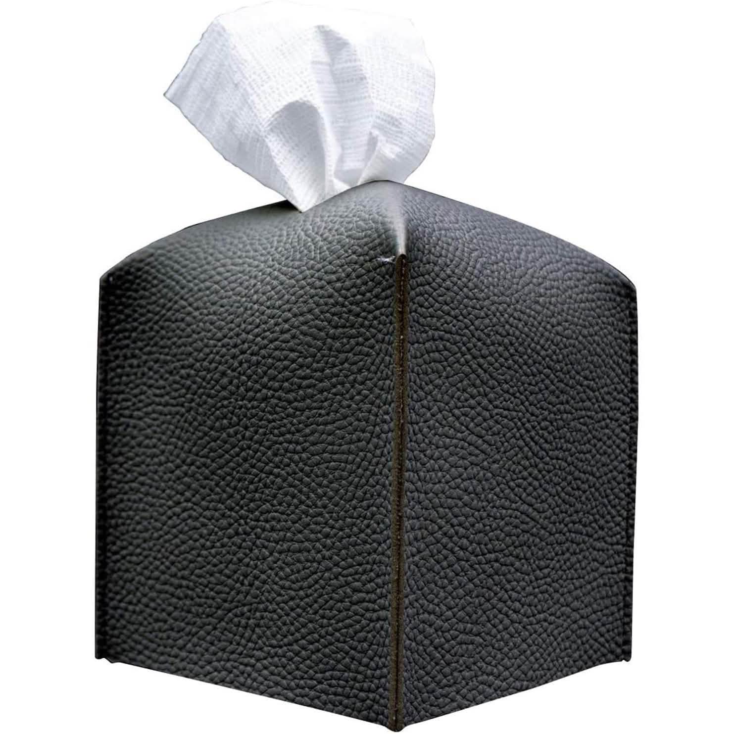 Carrotez Modern PU Leather Square Tissue Box Holder