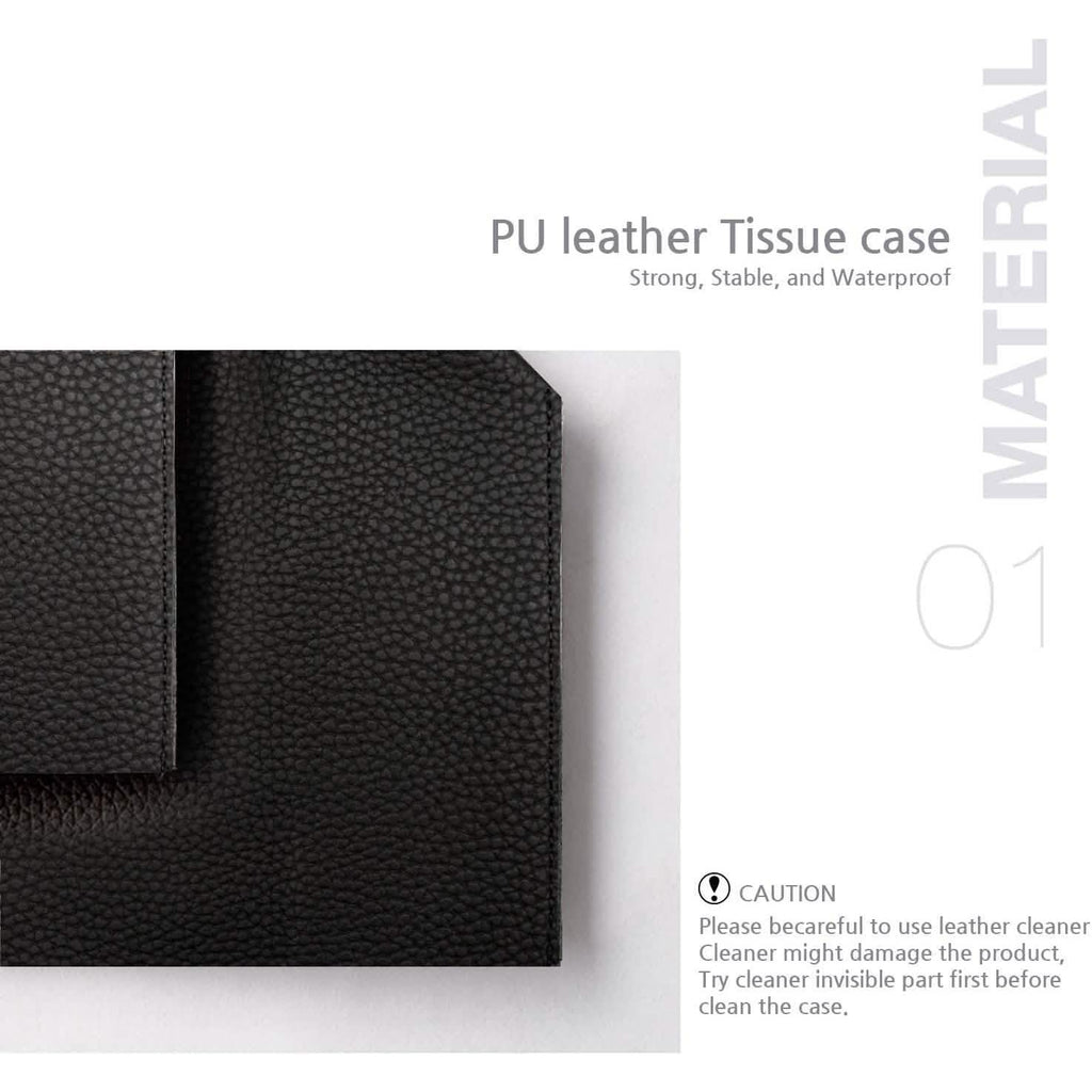 Carrotez Modern PU Leather Square Tissue Box Holder