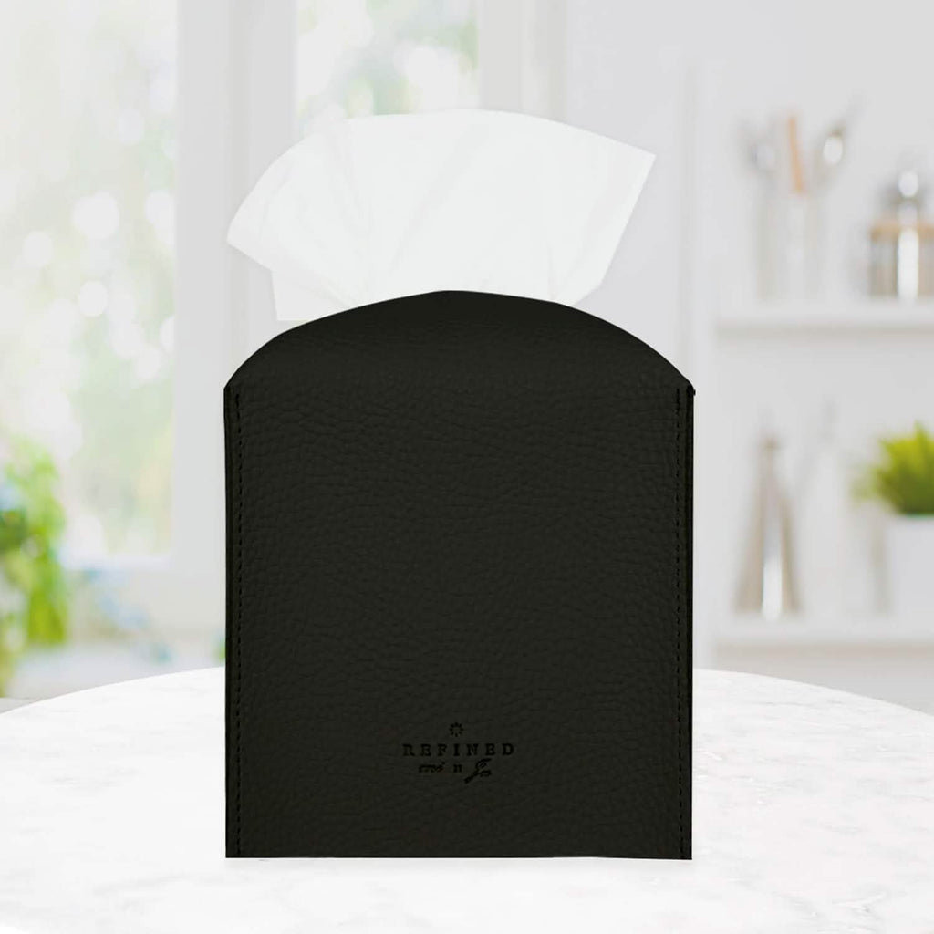Carrotez Modern PU Leather Square Tissue Box Holder