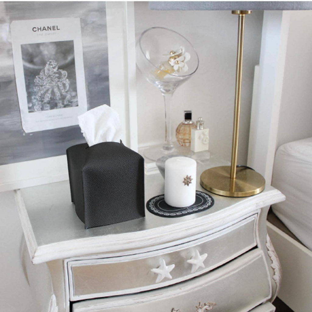 Carrotez Modern PU Leather Square Tissue Box Holder
