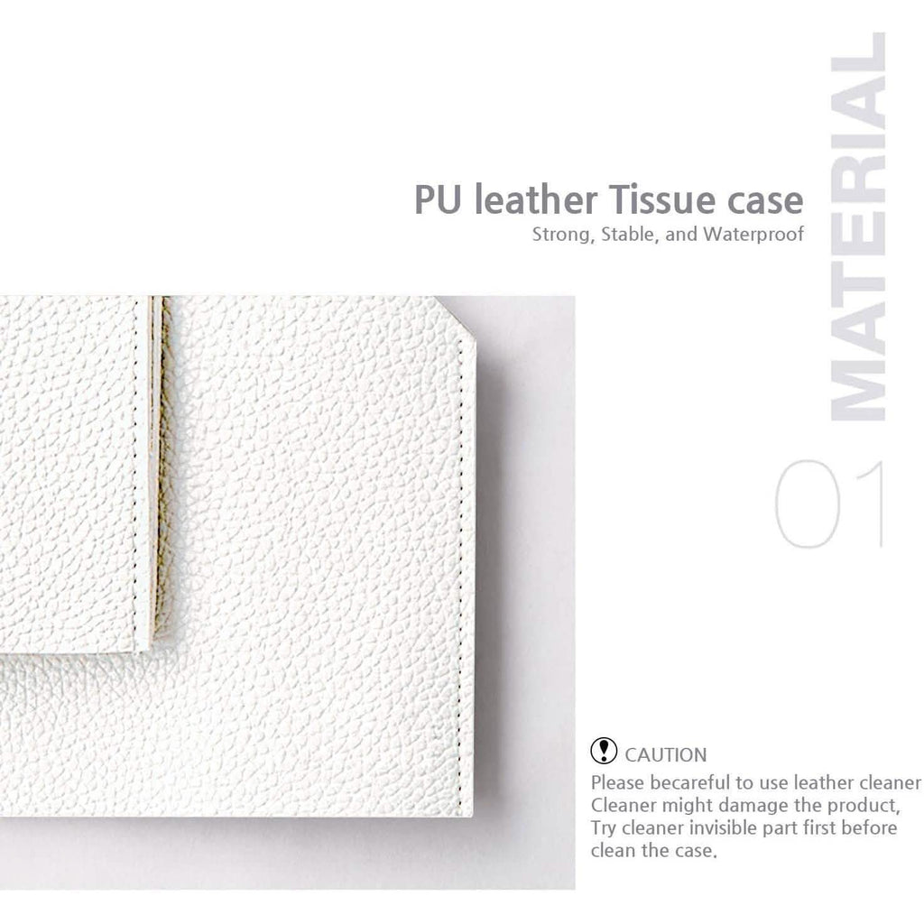 Carrotez Modern PU Leather Square Tissue Box Holder